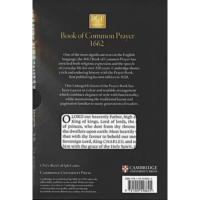 Book of Common Prayer, 2024 Enlarged Print Edition - Black Calf Split Leather, by Cambridge University Press - Image 3