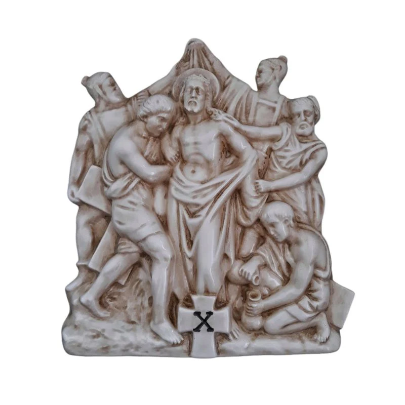 Stations of The Cross, Set of 15 Della Robbia Ceramic Plaques Each Station 30cm / 12 Inches High - Image 10