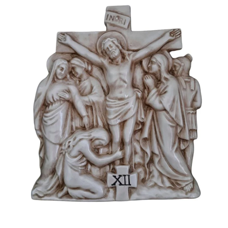 Stations of The Cross, Set of 15 Della Robbia Ceramic Plaques Each Station 30cm / 12 Inches High - Image 12