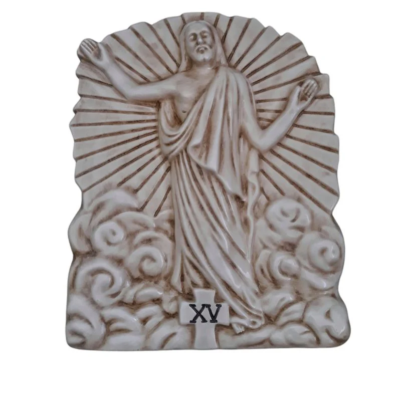 Stations of The Cross, Set of 15 Della Robbia Ceramic Plaques Each Station 30cm / 12 Inches High - Image 15