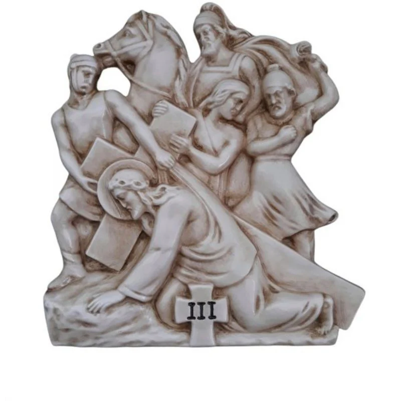 Stations of The Cross, Set of 15 Della Robbia Ceramic Plaques Each Station 30cm / 12 Inches High - Image 4