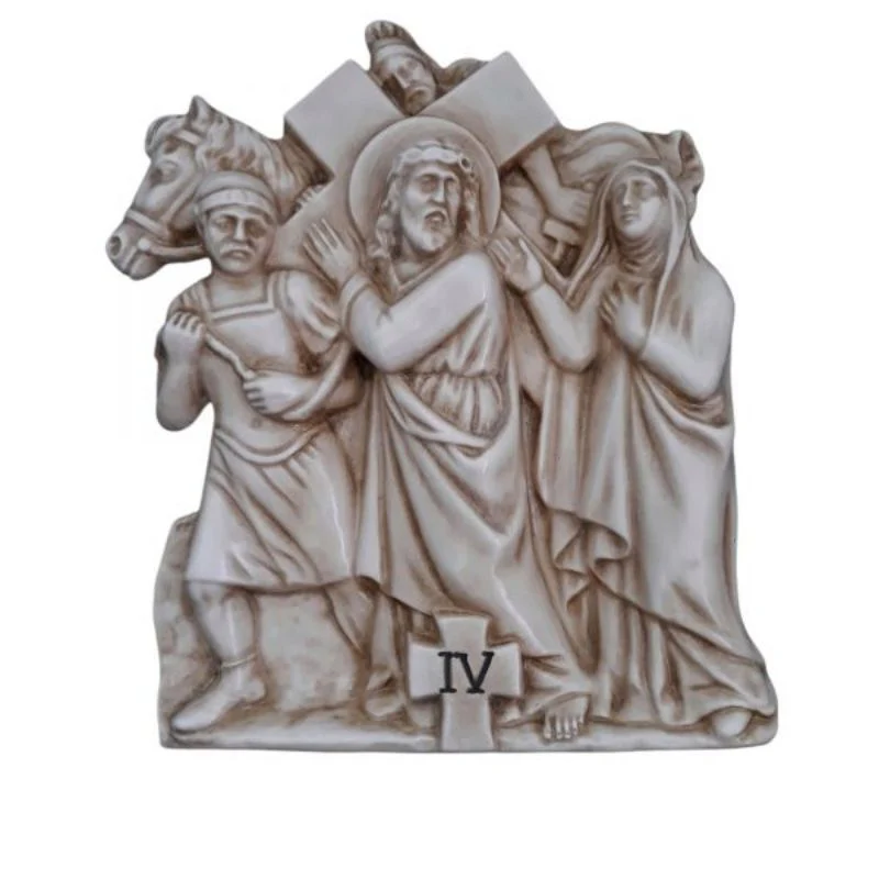 Stations of The Cross, Set of 15 Della Robbia Ceramic Plaques Each Station 30cm / 12 Inches High - Image 5