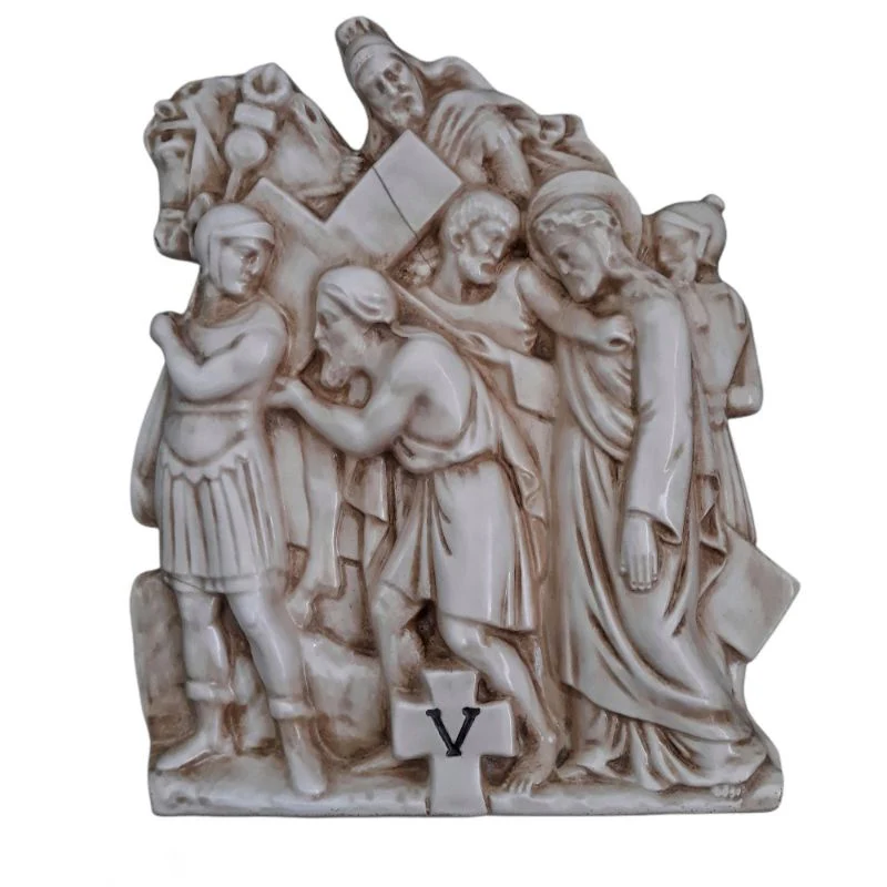 Stations of The Cross, Set of 15 Della Robbia Ceramic Plaques Each Station 30cm / 12 Inches High - Image 6
