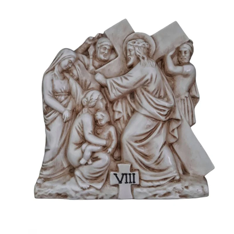 Stations of The Cross, Set of 15 Della Robbia Ceramic Plaques Each Station 30cm / 12 Inches High - Image 8