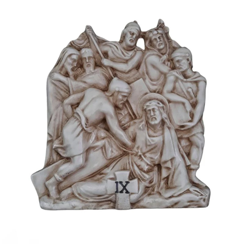 Stations of The Cross, Set of 15 Della Robbia Ceramic Plaques Each Station 30cm / 12 Inches High - Image 9